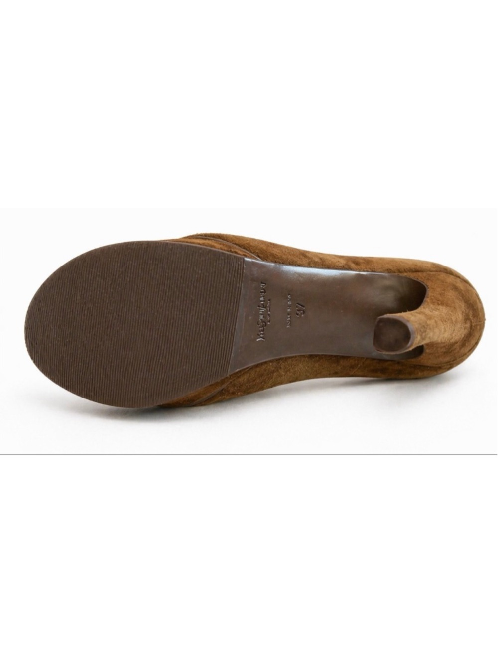 Yves Saint Laurent YSL Brown Suede Platform Heels 37/7 - Picture 3 of 3